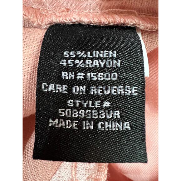 Violets & Roses Stitch Fix Linen Blend Shorts Rose Pink Color Women's Size 6/28 - Picture 10 of 12